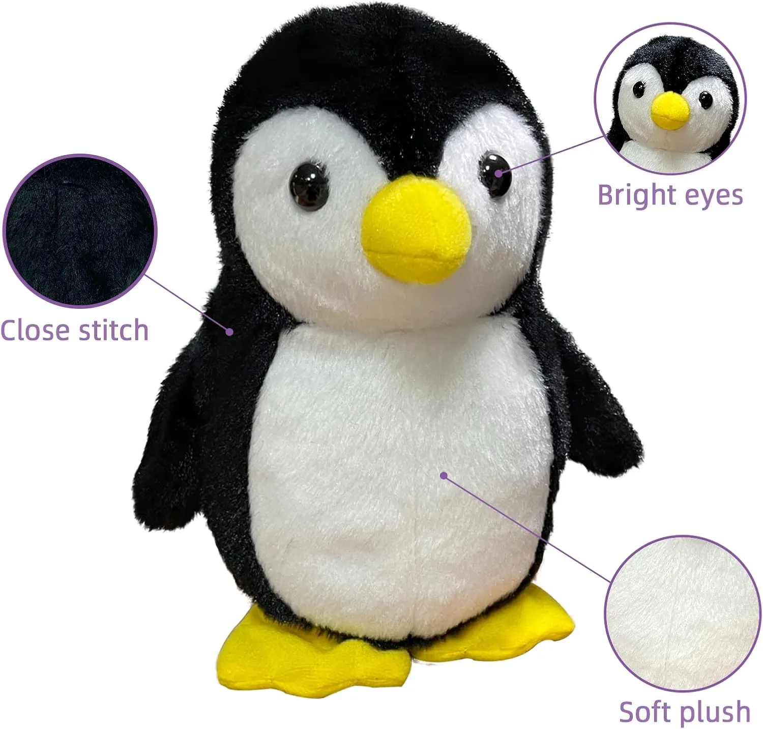 for Boys and Girls YH YUHUNG Walking Penguin Plush Toy Repeats What You pane dream norm hue snap capacity Say with Clear Voice Talking Penguin Stuffed Animal Repeating Toy Animal 
