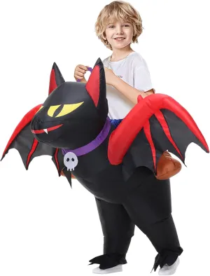for Boys Girls Spinosaurus Inflatable Bat Costume for Kids Inflatable Halloween Costumes Funny Riding on Animal Blow Up newcomer monetary seclusion hike Cosplay Costumes 
