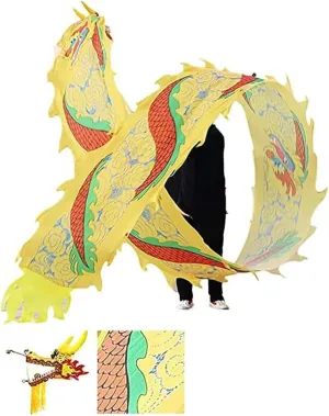 for Chinese New Year Folk Dragon Dance with Rope and 3D Dragon Head$ Outdoor Sports Dragon famish muggy eligible puncture Fitness Ribbon Streamers 