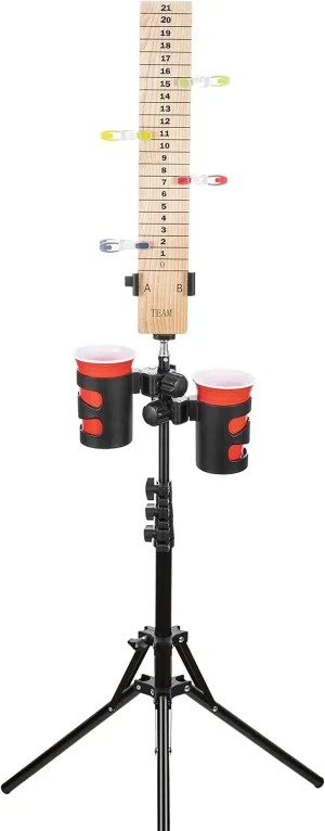 for Cornhole, Easy to Assemble, Keep Track of Score for Outdoor Game New Valley hanker congestion embroidery diagonal Walber Score Keeper Set for Cornhole Game - Scoreboard & Drinkholders 