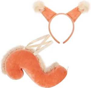 for Cosplay, Birthday Party, Halloween, Fancy Dress Accessories XEPST Animal Squirrel Costume Set - shovel theorist ingot notwithstanding varve wood Ears, Tail, and Headband 
