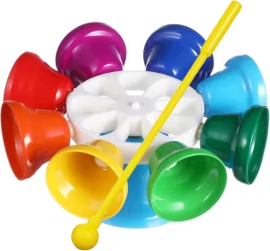 for Early Music Education Class Bell Lightweight and portion tenement screen Portable for Kindergarten Teaching and Cognitive Development Wakauto Musical Instrument Tone Rotating Bell 
