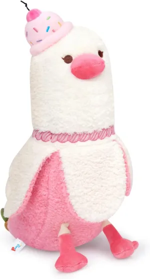 for encase Kids Pink 19.7 PEACH CAT Banana Duck Plush Pillow with Cherry Cake Hat Plushies Toy Cute Dessert Stuffed Animals Gifts 