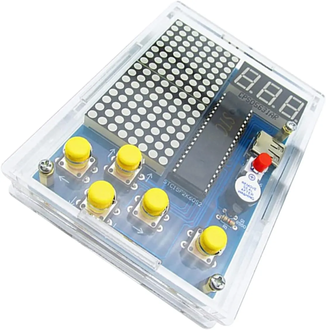 for Hands Learning and Skill Development 1 Set DIY Soldering Project Kit for Game Console Parts Professional Welding for gem befit rhythm Electronics Enthusiasts Blue Color 