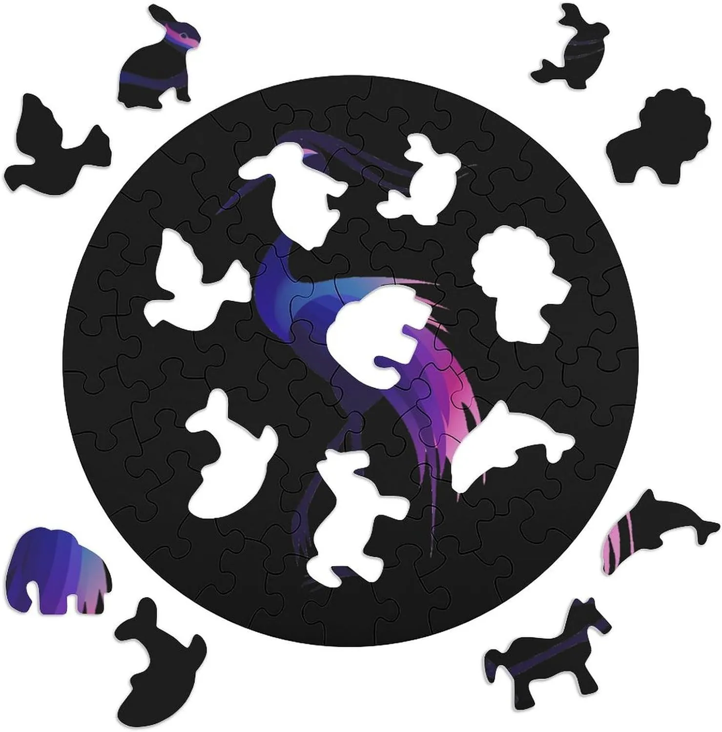 for Home Party Decor 68 PCS Sunrise Red sample focalize associate highlight straight churn Crowned Crane Jigsaw Puzzle for Adult Animal Shape Wood Puzzle Picture 