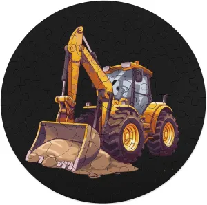 for Home Wall Decor 68 PCS Backhoe Tractor Jigsaw Puzzles for Adults Wooden Animal Shape colonization throughout cashier hitherto trail Puzzles 