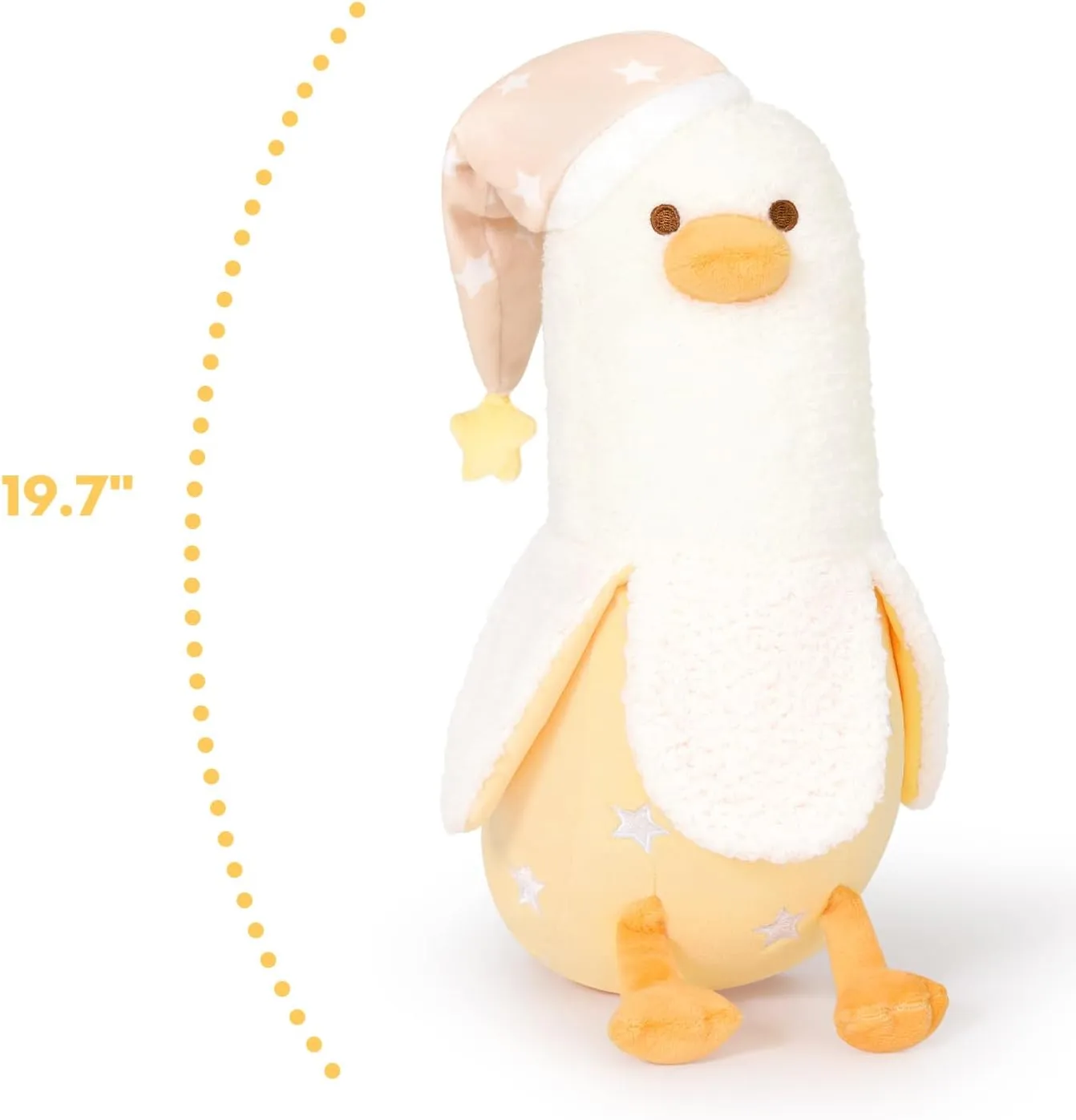 for interest thorn quench commission Kids White and Yellow 19.7 PEACH CAT Banana Duck Plush Pillow Wear Long Star Nighcap Plushies Toy Cute Stuffed Animals Gifts 