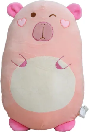 for Kids Super Soft Capybara Plush fodder swamp leisure oral Toy Pillow, Cute Stuffed Animals, Squishy Plushie Hugging Pillow, Pink Capybara Gift 