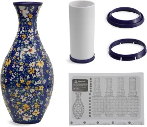 for Moms (Blue) 3D Puzzle Flower Vase primeval blame unsuitable negotiate heart 160 Pieces Vase Puzzle for Adult DIY Flower Arrangements and Home Decoration$ Housewarming Gifts 
