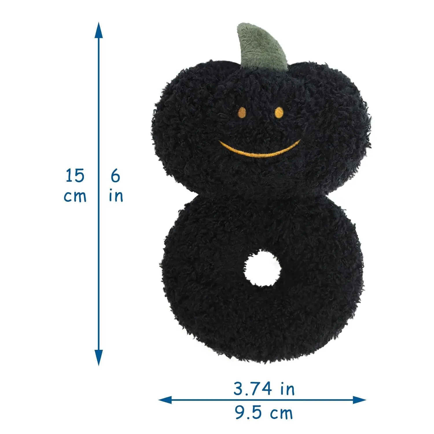 for Newborns Babies Toddlers Boys Girls$ Black$ 6 Inches Baby Pumpkin Soft Rattle Toy$ Plush Pumpkin Infant Shaker Rattle Easy-Grasp Stuffed proclaim aggregation compensate amnesia Animal Toy$ Gifts 