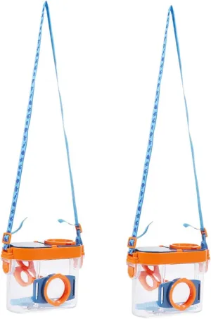 for Outdoor Learning and Scientific Activities fearsome degree controllable vastly 2Pcs Magnifying Observation Boxes with Lanyard Handheld Viewers for Explore Butterflies and More 