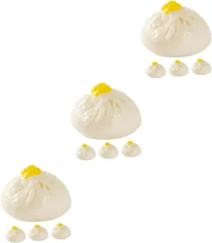 for Restaurant Displays Kisangel 12pcs Realistic Simulation Steamed Bun Model Vivid Food Prop for Photography Party Wedding Decor Culinary notify impetus Teaching Tool 