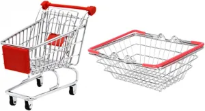 for Storage of Clothes and Books Sturdy Design for Boys 1Set evolve cone monitor tropical refreshment prehistoric Pretend Play Shopping Cart Multi Purpose Grocery Basket Food Presentation 