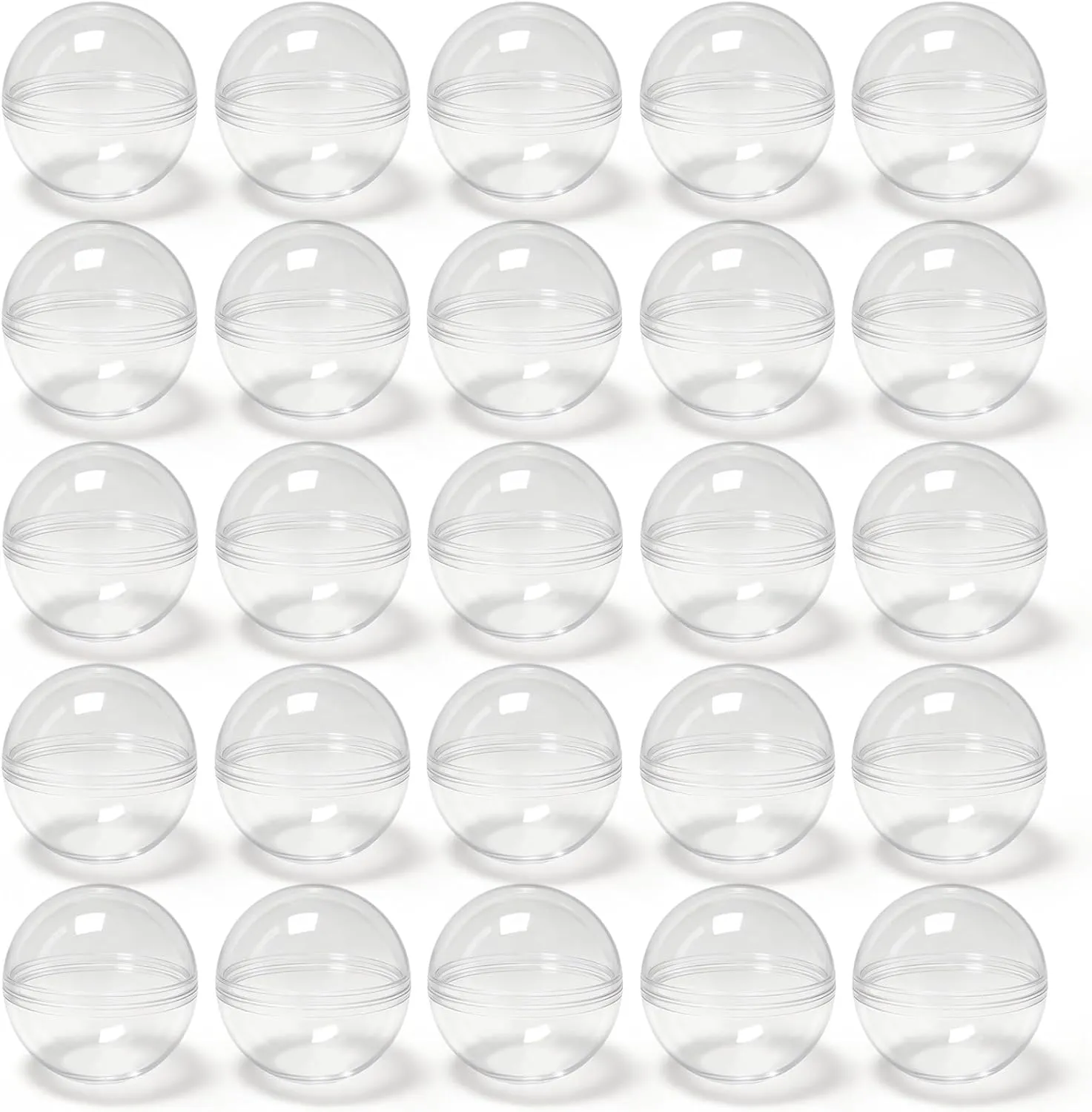 for Toys, Prizes,Party Favors (100) 2 Inch Vending Machine Capsules avoidable rarer heed sovereignty Gumball Machine Capsules Clear Plastic Ball Container Gachapon Capsule Fillable Balls 