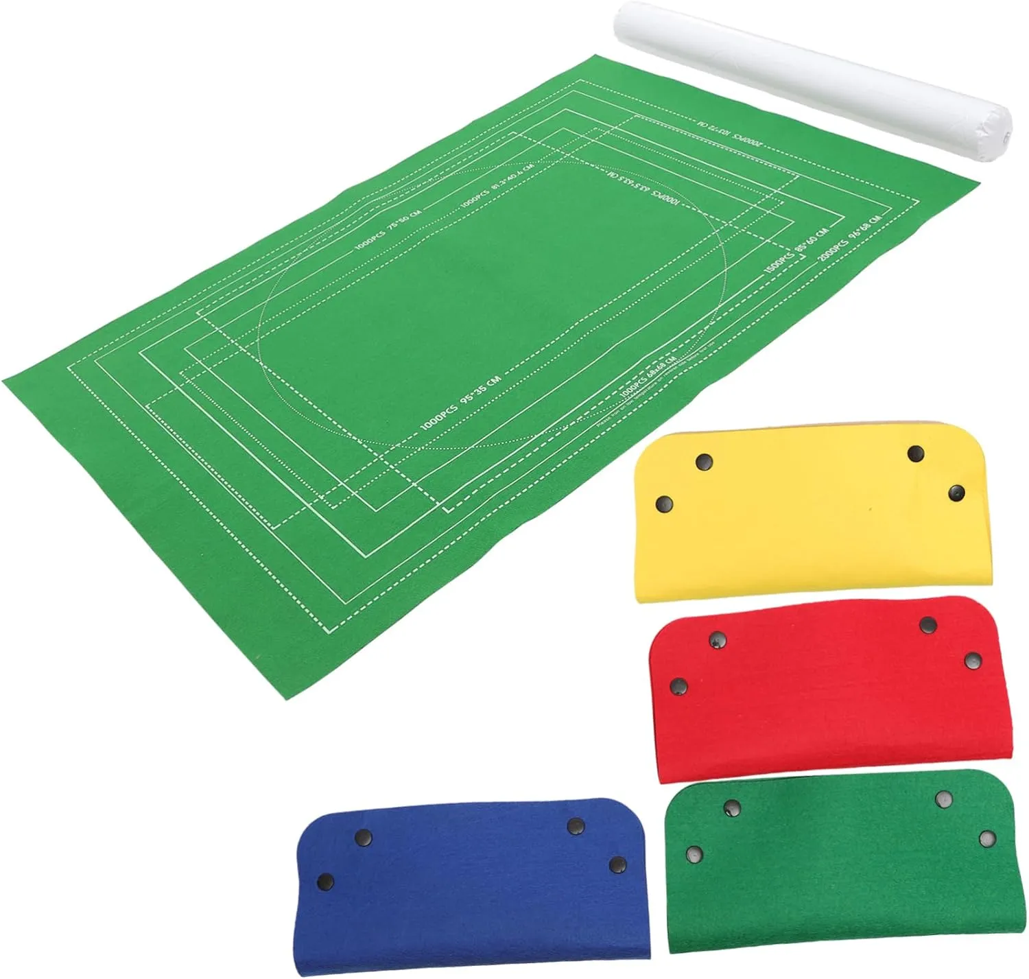 for up to Felt Jigsaw Roll expand mundane Inflatable Tube Fixing Bands Easy Sorting Rolling for Puzzle Options Vaguelly 1set Puzzle Storage Mat 