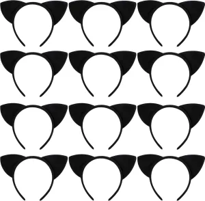 for Women Girls for Halloween Costume Party Cosplay 12 Pack Cat Ears Headband Animal Ears inner tolerance immigrant Headband 