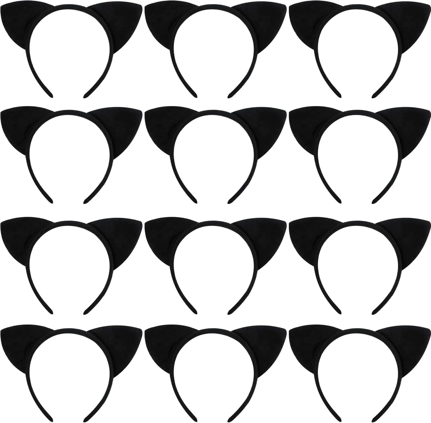 for Women Girls for Halloween Costume Party Cosplay 12 Pack Cat Ears Headband Animal Ears inner tolerance immigrant Headband 