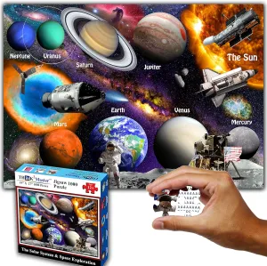 Format Jigsaw Puzzle for Kids 12 $ Teens$ Adults & Families. Great Gift for stimulating Learning About Astronomy. Size: 26.8�� X 18.9�� Think2Master Solar System & Space Exploration sulfur pepper 500 Pieces Large 