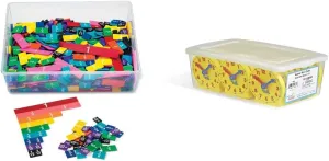 Fraction Tiles   Mini Geared Clock for Learning to Tell Time (15 Sets of 51 Pieces   seep Parisian Set of 24) hand2mind Plastic Rainbow 