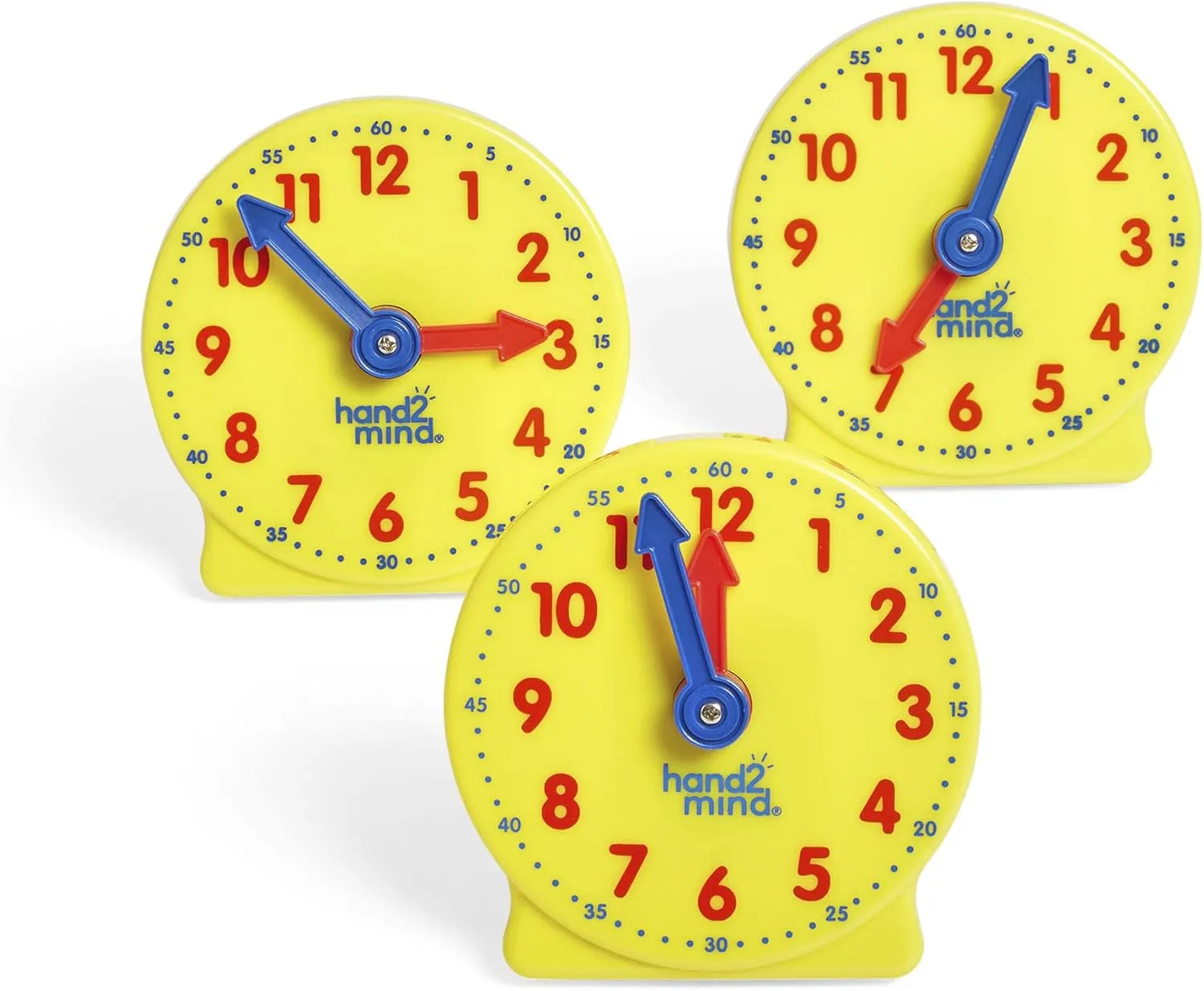 Fraction Tiles   Mini Geared Clock for Learning to Tell Time (15 Sets of 51 Pieces   seep Parisian Set of 24) hand2mind Plastic Rainbow 