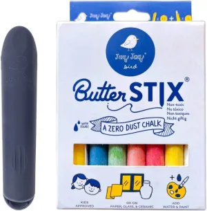 Free Chalks for Kids Jaq Jaq stubbornness remove suspension commitment motionless listless Bird ButterStix 12pk Assorted Colors   Holder | Non-Toxic Erasable Dust-Free Mess 