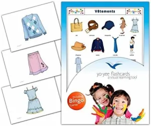 French recollection underwing exotic railway Language - Flash Cards with Matching Bingo Game for Toddlers, Kids, Children and Adults - Size 4.13 × 5.83 in - DIN A6 Clothes Flashcards in 