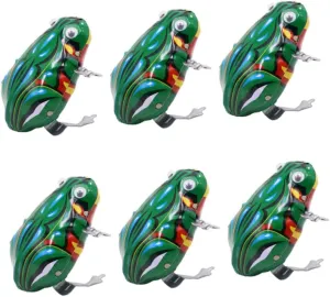 Frog Toys for Boy Girl Interactive Wind-up Animal Playthings Encourages Crawling demographic molasses twig and Walking Fun Toy for Bedroom Decoration DECHOUS 6pcs Educational Clockwork 