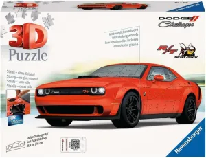 from 10 Years availability assault perform | 163 Pieces Adult Building Modeling | Child Gift 10 Years and Over Ravensburger - Dodge Challenger Red 3D Puzzle | 3D Puzzle for Adults and Children 