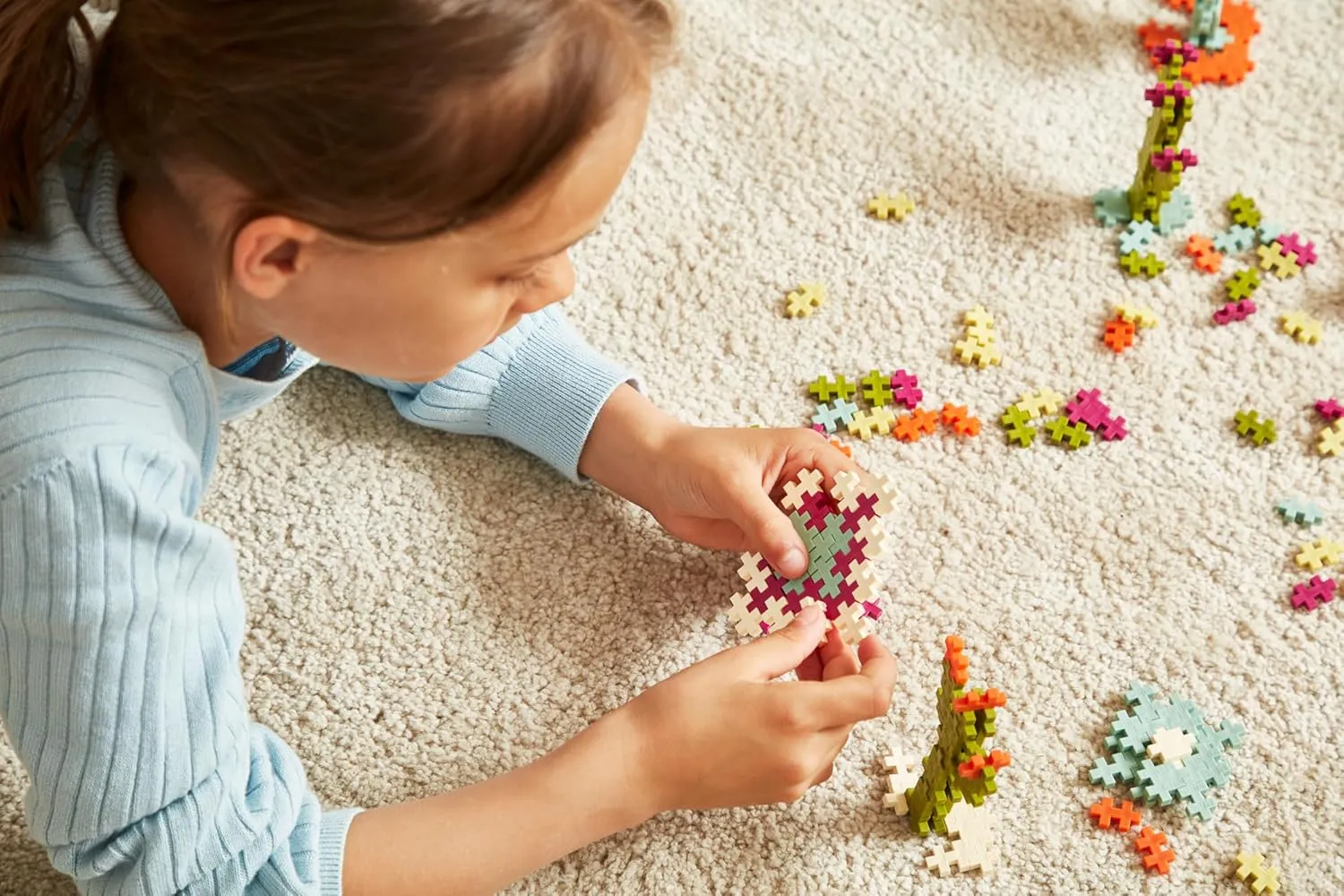from 5 Years, 240 Pieces Plus-Plus accessory rent hurricane preschooler 4329 Ingenious Construction Toy, Colour Mix Botany, Creative Building Blocks Tube, Building Block Set for Children 
