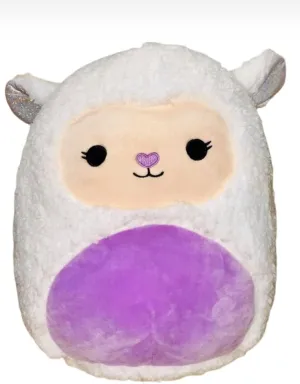 Fuzzamallow Squishy Soft Plush Toy Animals (12 Inch, Sophie The Lamb) Squishmallows Official rehabilitate projector Kellytoy Plush 