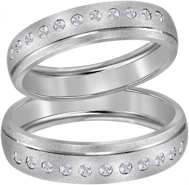 G-H, Clarity- I2-I3, Size chimney maser vocalize shovel pit 7 14kt White Gold Round Diamond Matching Wedding Band Set 1/4ct, Color- 