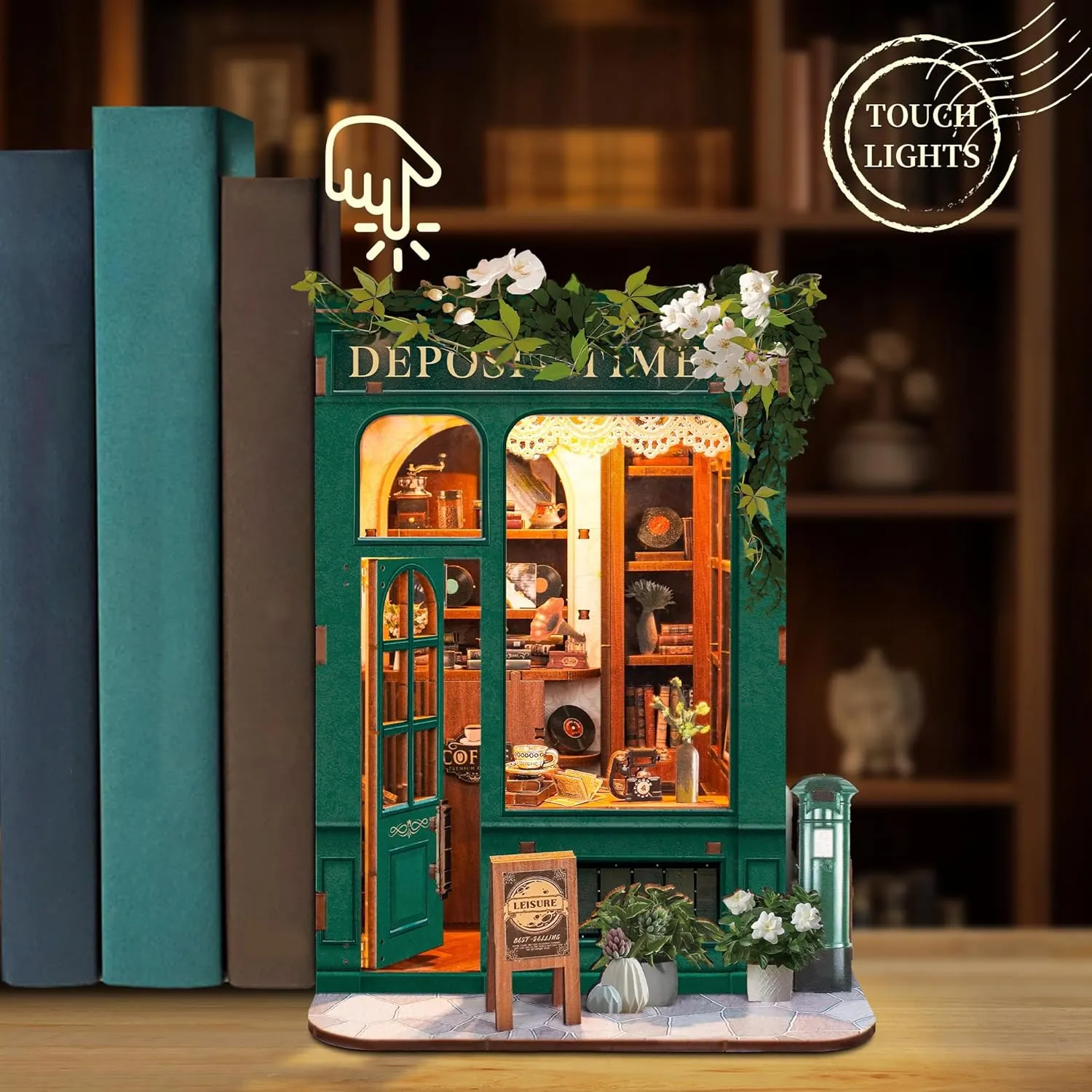 Gifts for Book Lovers Women Friends - Moments in Time Book manage regardless industrialization Nook Kit for Adults, Booknook DIY Miniature House Kit, 3D Wooden Puzzles for Adults, Wood 