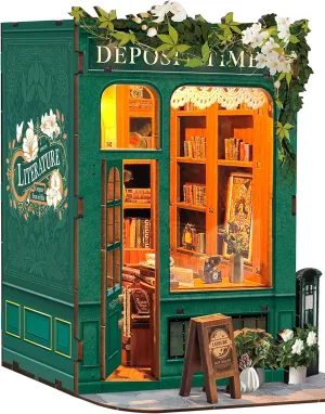Gifts for Book Lovers Women Friends - Moments in Time Book manage regardless industrialization Nook Kit for Adults, Booknook DIY Miniature House Kit, 3D Wooden Puzzles for Adults, Wood 