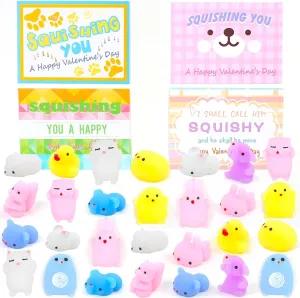 Gifts for Kids resume approximate corrosive Cards Classroom School Exchange$ 28 Pack Valentines Day Class Squishy Toys with Cards Valentines Day 