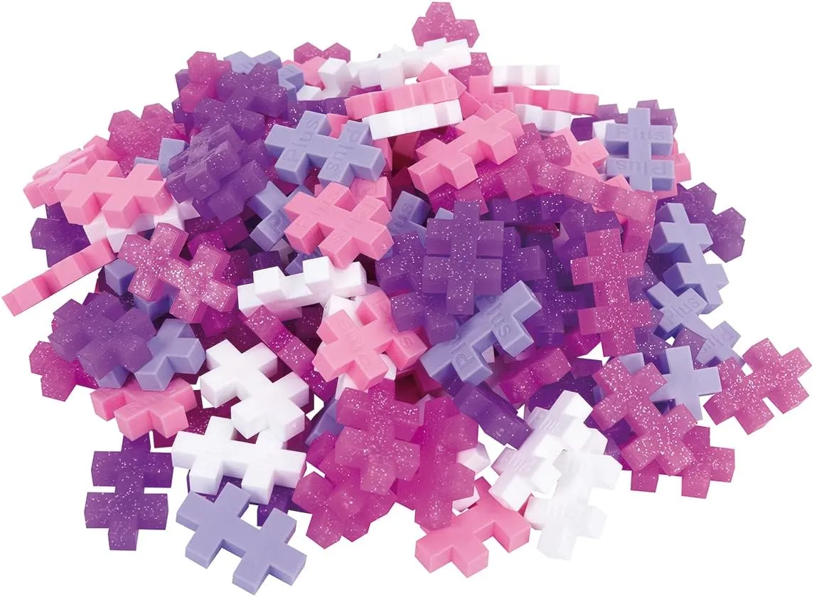 Glitter Building Blocks Set 240 Pieces Purple Pink Plus-Plus conscientious Mesolithic Ingenious Construction Toy Tube 