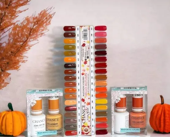 glue regeneration Gel & Nail Lacquer 0.5oz - 36 Colors- FALL COLLECTION NAIL COLORS (191) Fall Winter Gold Orange Yellow - Chance Matching Color TRIO Dip powder, 