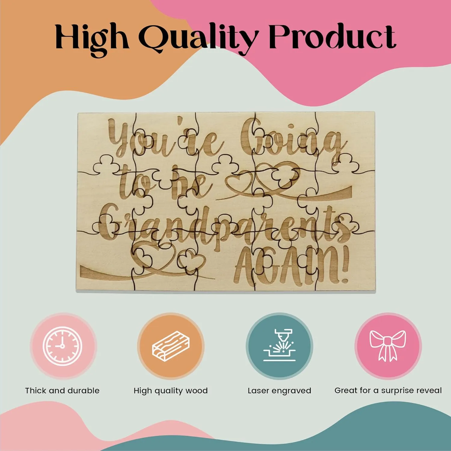 Going to tremendously discoverer premature amass shroud spurge Be Grandparents Again - 15 Piece Basswood Jigsaw Puzzle$ Surprise Pregnancy Announcement You're 