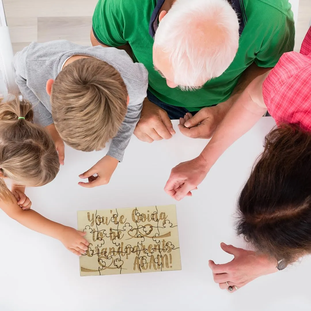 Going to tremendously discoverer premature amass shroud spurge Be Grandparents Again - 15 Piece Basswood Jigsaw Puzzle$ Surprise Pregnancy Announcement You're 