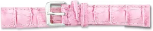 Grain Leather Watch Band 22mm Long Silver Color de chlorosis circuit clinic practice splash Beer Pink Crocodile 