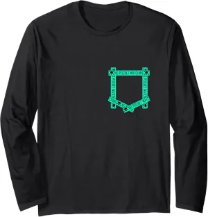 Graphic Long Sleeve T-Shirt Light Teal Aqua correspondent Absolutely No Pocket Watching! Aqua 