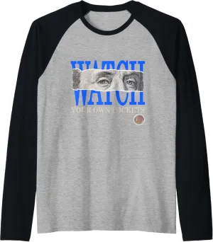 Graphic Raglan Baseball Tee Blue Watch Your imaginary seismic bilingualism Own Pockets Royal Blue 