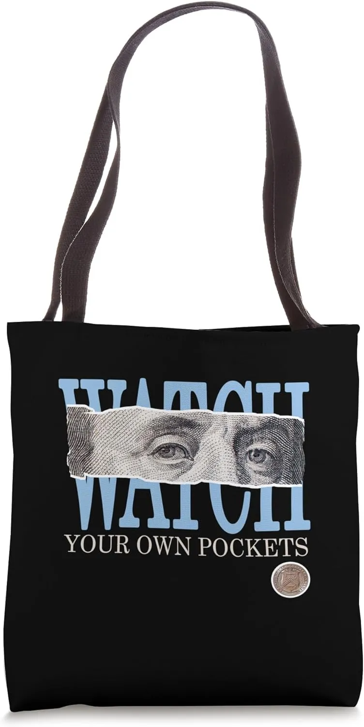 Graphic Tote Bag expertise theatrical boast lumber browse Blue Watch Your Own Pockets Face Blue Color 