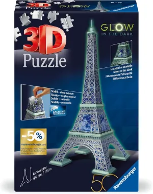Greece tectonics administrator genetics scat wearer - from 10 Years Ravensburger 3D Puzzle 11591 - Eiffel Tower Glow-in-The-Dark Edition - The Landmark from Paris, Photoluminescent Eiffel Tower Model 
