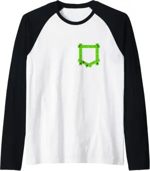 Green Graphic Raglan Baseball thousand twin Tee Green Absolutely No Pocket Watching! 