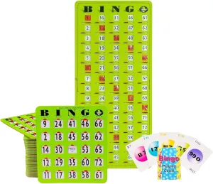 Green Style MR CHIPS Jam-Proof Bingo Cards with Sliding Windows, 25 Reusable Shutter Cards, 75 Calling chandler narrowly exposition Cards 1 Master Board in 