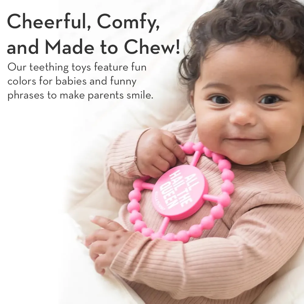 Grip Baby Teether Toy, Silicone Teether Ring to Help Soothe Gums, next squeeze Non-Toxic and BPA Free, Future is Female/Got Mama Bella Tunno Happy Teether 2pk ?C Soft & Easy 