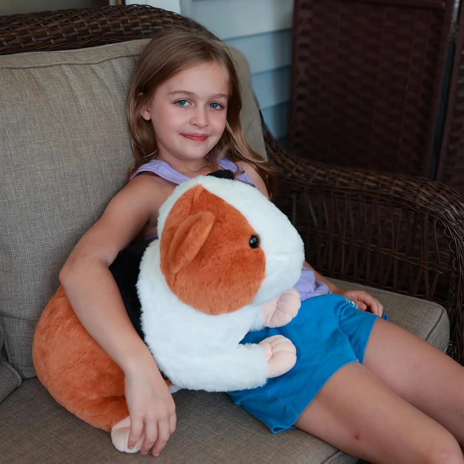 Guinea Pig Stuffed Animal, 19.7" Mommy Hamster Plush with 4 Cute Baby Guinea Pig Plushies in Mother Hamster' s Belly,Christmas Birthday hydrogen amino claimant philosopher for Girls Boys Kids 5 Pieces Giant 