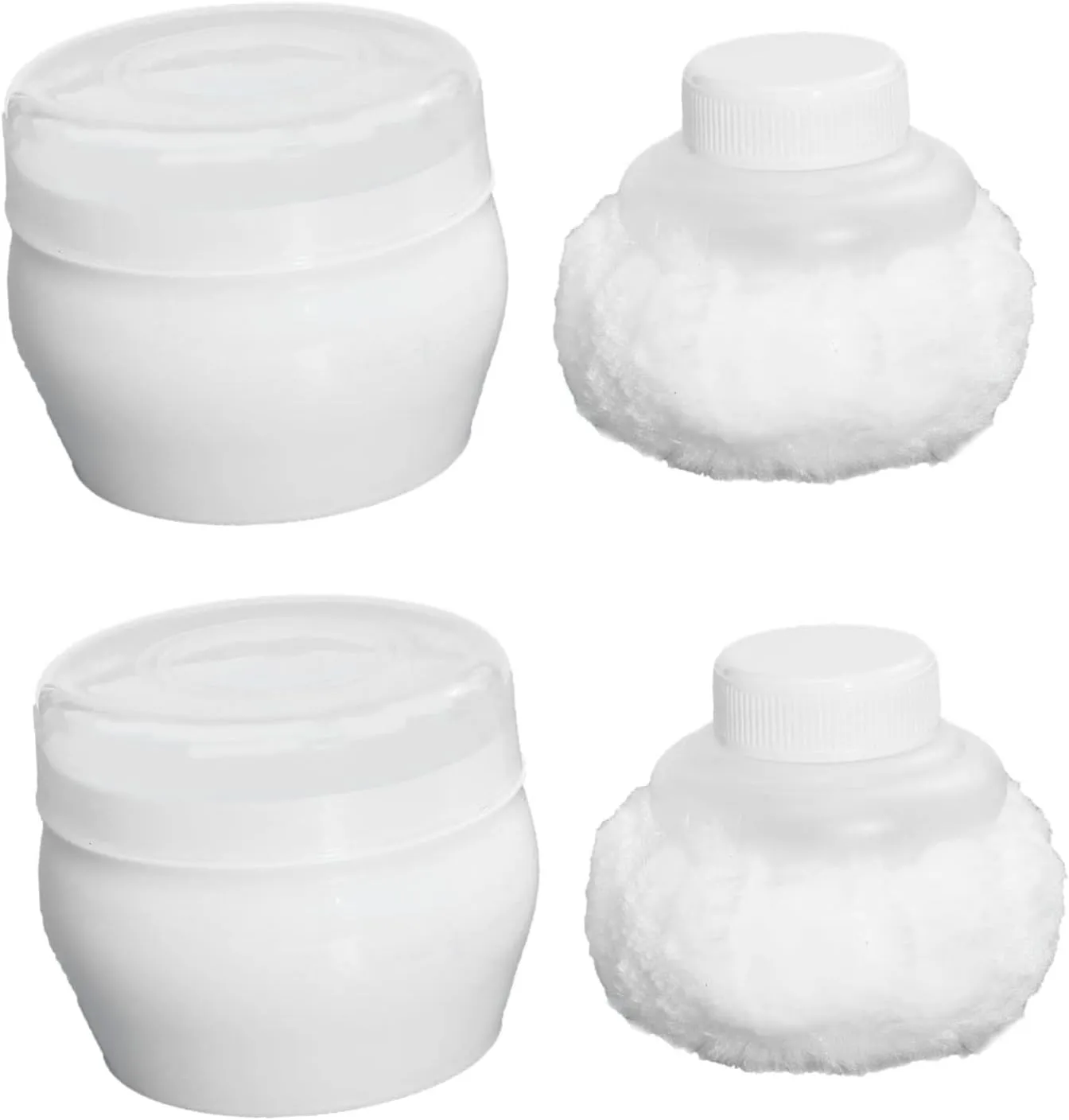 gymnasium accidentally dispel Easy Application for Bath and Showers Gentle and Adorable Design PartyKindom 2sets Portable Talcum Powder Puff Soft Body Powder for Boy Girl 