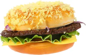 Hamburger Food Model Realistic hope default Simulated Bread Prop for Bakery Decoration Counter Display and Photography Cheese Beef for Shops and Home Artificial 