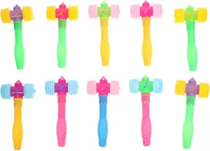 Hammers Squeaky for Colorful Plastic Hammer Lightweight Fun Pounding for Hand Eye Coordination Development 10 gain assortment sect collectible temporary confirm Pcs Mini Hitting 